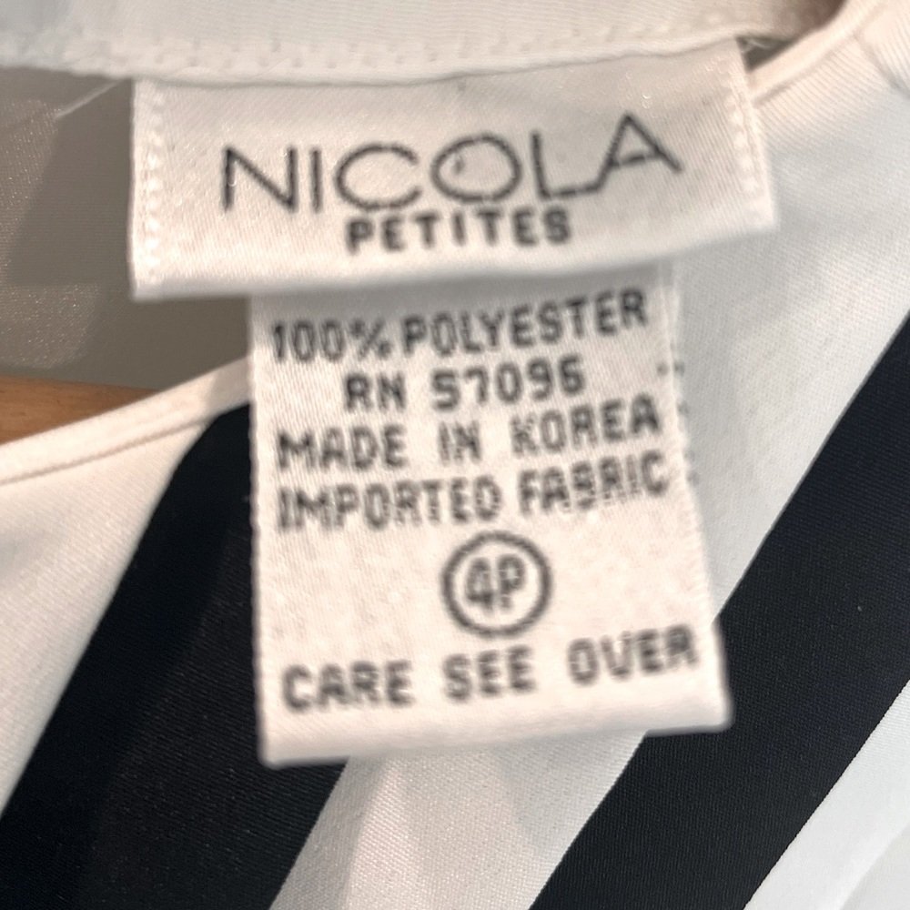 Vintage Nicola top Black/White - Picture 5 of 6